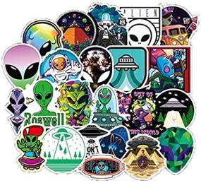 img 1 attached to 👽 50 Pcs Vinyl Waterproof Alien Stickers for Water Bottle Laptop Guitar Skateboard Car Bike Motorcycle Hydro Flask Suitcase Luggage - Ideal Stickers and Decals for Adults and Teens