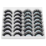 🐱 zegaine 18mm 14-pair pack: cat eye faux mink lashes for natural look - fluffy wispy 2 styles fake eyelashes logo