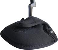 🏌️ neoprene club head cover - standard size black golf putter headcover for mallet putters, perfect for pacific golf clubs, fits most 2 ball putters logo