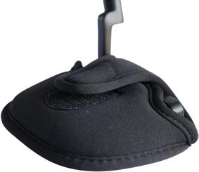 img 4 attached to 🏌️ Neoprene Club Head Cover - Standard Size Black Golf Putter Headcover for Mallet Putters, Perfect for Pacific Golf Clubs, Fits Most 2 Ball Putters