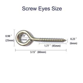 img 3 attached to Stainless Screws Eyebolts Threaded HanginTapping