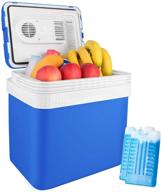 🧊 astroai electric cooler 26 quarts/ 24 liter portable thermoelectric car cooler for beverage, beer, wine, seafood, fruits, home and travel with 2 ice packs, etl listed (blue): keep your drinks and food fresh on-the-go! logo