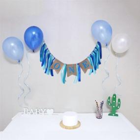 img 1 attached to 🎉 Burlap 1st Birthday High Chair Banner - Decorations for Baby's First Birthday Party