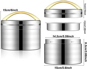 img 1 attached to 🍱 Thermal Insulated Lunch Container for Hot Food - 2 Tier Stainless Steel Vacuum Insulated Lunch Thermos with Wide Mouth - 35oz Capacity