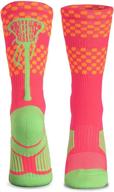 🧦 multicolored chalktalk sports girls lacrosse athletic mid-calf woven socks логотип