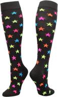 🌟 bold and colorful tck krazisox multi-stars over the calf socks for standout style logo