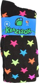 img 3 attached to 🌟 Bold and Colorful TCK Krazisox Multi-Stars Over The Calf Socks for Standout Style