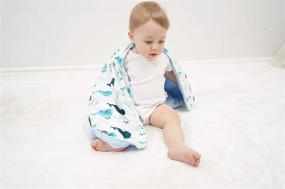 img 2 attached to 🐋 30x40 Soft Cozy Baby Blanket with Plush Minky Material and Adorable Whale Design