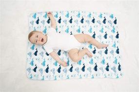 img 3 attached to 🐋 30x40 Soft Cozy Baby Blanket with Plush Minky Material and Adorable Whale Design