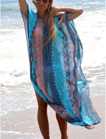 img 3 attached to Women's Swimwear: Turkish Kaftans Swimsuit Cover-up Caftan Beach Long Dress by Bsubseach