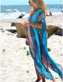 img 2 attached to Women's Swimwear: Turkish Kaftans Swimsuit Cover-up Caftan Beach Long Dress by Bsubseach