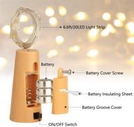 🍷 wine bottle lights with cork: 8 pack 20 led fairy mini string lights - battery operated cork lights for diy, party, decor, christmas, halloween, wedding (multiple colour) логотип