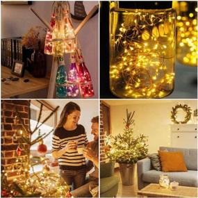 img 2 attached to 🍷 Wine Bottle Lights with Cork: 8 Pack 20 LED Fairy Mini String Lights - Battery Operated Cork Lights for DIY, Party, Decor, Christmas, Halloween, Wedding (Multiple Colour)