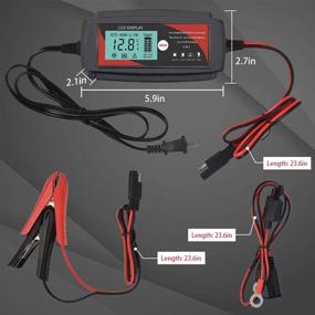 img 1 attached to 🔋 PowerTex 12V 6A LiFePO4 and Lead Acid Smart Battery Charger, Tester, Repair - For UPS, Motorcycle, Car Batteries - LCD Display, MCU Controller