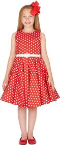 img 2 attached to 👗 Timeless Charm: BlackButterfly Audrey Vintage Polka Girls' Clothing and Dresses