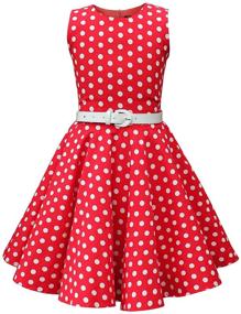 img 4 attached to 👗 Timeless Charm: BlackButterfly Audrey Vintage Polka Girls' Clothing and Dresses