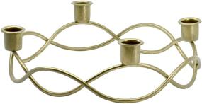 img 3 attached to 🎄 Enhance Your Christmas Decor with Red Co. 10" Dia Metal Advent Wreath Taper Candle Holder in Old Gold: Perfect Seasonal Centerpiece