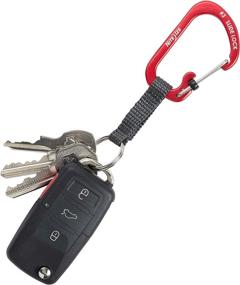 img 2 attached to 🔐 Secure and Stylish: Nite Ize CSLAW3-10-R6 Locking Carabiner Keychain with Webbing in Red