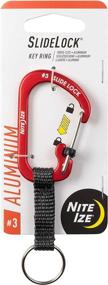 img 4 attached to 🔐 Secure and Stylish: Nite Ize CSLAW3-10-R6 Locking Carabiner Keychain with Webbing in Red