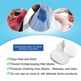 img 1 attached to 🌬️ Voerou Underarm Sweat Pads - Fight Hyperhidrosis & Stay Fresh All Day [60 Pack] - Men and Women Armpit Dress Shields for Sweat Control