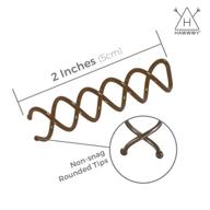 hawwwy spiral bobby pins 4 pack spin pins - easy & fast bun maker twist hair pins for women and kids - updo hair accessories - messy bun tool - perfect small bun bobbypins - bobby fashion (brown) logo