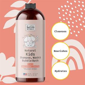 img 2 attached to 🧴 USA-Made 3-in-1 Kids Shampoo, Body Wash & Bubble Bath - Gentle & Nourishing Soap for Kids & Babies - Calming Orange Vanilla Scent - Paraben & Sulfate Free - 2x16oz