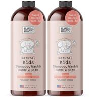 🧴 usa-made 3-in-1 kids shampoo, body wash & bubble bath - gentle & nourishing soap for kids & babies - calming orange vanilla scent - paraben & sulfate free - 2x16oz logo