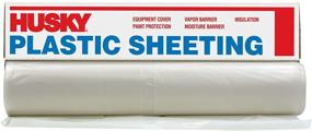 img 1 attached to 🌬️ Durable 6ml Husky Clear Plastic Sheeting: 6ft x 100ft Size