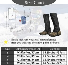 img 1 attached to Frelaxy Leg Gaiters - Hiking Gaiters, Heavy-duty 900D Oxford Waterproof Gaiters for Hunting, Adjustable Snow Boot Gaiters Ideal for Skiing, Motorcycle, Snowshoeing - Men &amp; Women