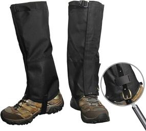 img 4 attached to Frelaxy Leg Gaiters - Hiking Gaiters, Heavy-duty 900D Oxford Waterproof Gaiters for Hunting, Adjustable Snow Boot Gaiters Ideal for Skiing, Motorcycle, Snowshoeing - Men &amp; Women