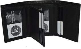 img 4 attached to Leather Classic Trifold Wallet by Leatherboss: Men's Wallet with Blocking Feature for Enhanced Security, Card Slots & Money Organizers