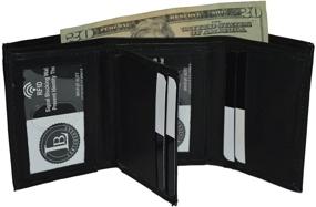 img 1 attached to Leather Classic Trifold Wallet by Leatherboss: Men's Wallet with Blocking Feature for Enhanced Security, Card Slots & Money Organizers