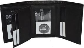 img 2 attached to Leather Classic Trifold Wallet by Leatherboss: Men's Wallet with Blocking Feature for Enhanced Security, Card Slots & Money Organizers