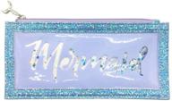bewaltz floating glitter holographic pencil pouch: mermaid-themed zippered pencil case for students in middle & high school logo