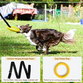 img 1 attached to 🐶 NTR Dog Tie Out Cable: Heavy Duty Overhead Trolley System for Camping, 50ft/70ft/100ft - Maximum Safety and Fun for Dogs up to 350lbs!