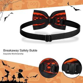 img 1 attached to Halloween Cat Collars Breakaway Bowtie