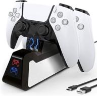 🎮 dlseego ps5 controller charger - usb charging docking station stand for playstation 5 controller (black) - 2021 newest update version logo