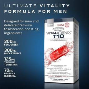 img 3 attached to MuscleTech VITALIGENIX T10 Testosterone Booster for Men - Decrease Estradiol, Enhance Vitality, Boost Testosterone in 10 Hours - 180 Liquid Capsules with Tribulus Terrestris