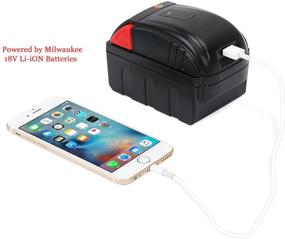 img 2 attached to 🔋 POWERGIANT M18 Battery Adapter Charger: Portable USB Power Source for Milwaukee 18V Lithium-Ion Battery - Ideal for Phones, iPads, Radios