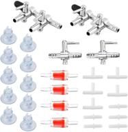 hamineler air flow control lever valve distributor splitter with check valves and suction cups - perfect for aquarium air pump accessories logo