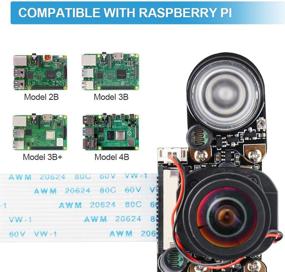 img 1 attached to 📷 Raspberry Pi4 Камера с автоматическим ночным и дневным видением, 5МП OV5647 сенсорная веб-камера, встроенный ИК-фильтр, камера Fisheye 1080p HD для Raspberry Pi3B/3B+ и Pi 2B B+