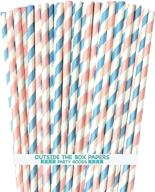 paper straws stripe gender outside logo