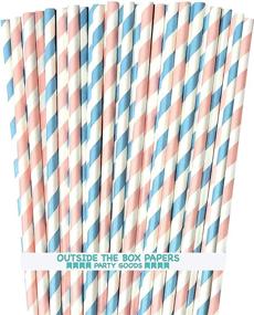 img 4 attached to Paper Straws Stripe Gender Outside