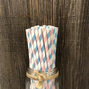 img 2 attached to Paper Straws Stripe Gender Outside