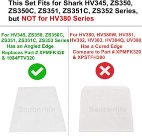 img 3 attached to 🧹 Sauberlife 6 Pack Replacement Filters for Shark Rocket Zero-M HV345 ZS350 ZS350C ZS351 ZS351C ZS352 Ultra-Light Corded Stick Vacuums - Compatible Part# XPMFK320 1084FTV320