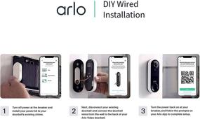 img 3 attached to 🚪 Arlo Essential Wired Video Doorbell - HD 180° View, Night Vision, 2 Way Audio, Wi-Fi Direct, Easy Installation (Existing Doorbell Wiring Required) - White