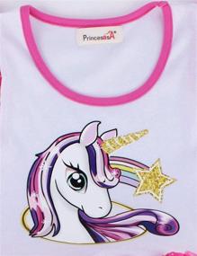 img 1 attached to 🦄 Enchanting Long Sleeve Unicorn Birthday Dresses for Spring/Autumn Princess Girls