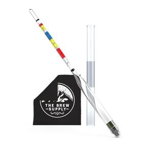 img 3 attached to Brew Supply Alcohol Hydrometer: Triple Scale ABV Tester + Cleaning Cloth