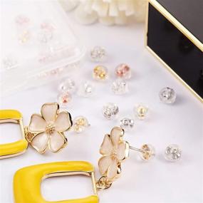 img 2 attached to Secure your Studs with 40 Soft Silicone Earring Backs + Storage Box