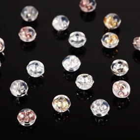 img 3 attached to Secure your Studs with 40 Soft Silicone Earring Backs + Storage Box